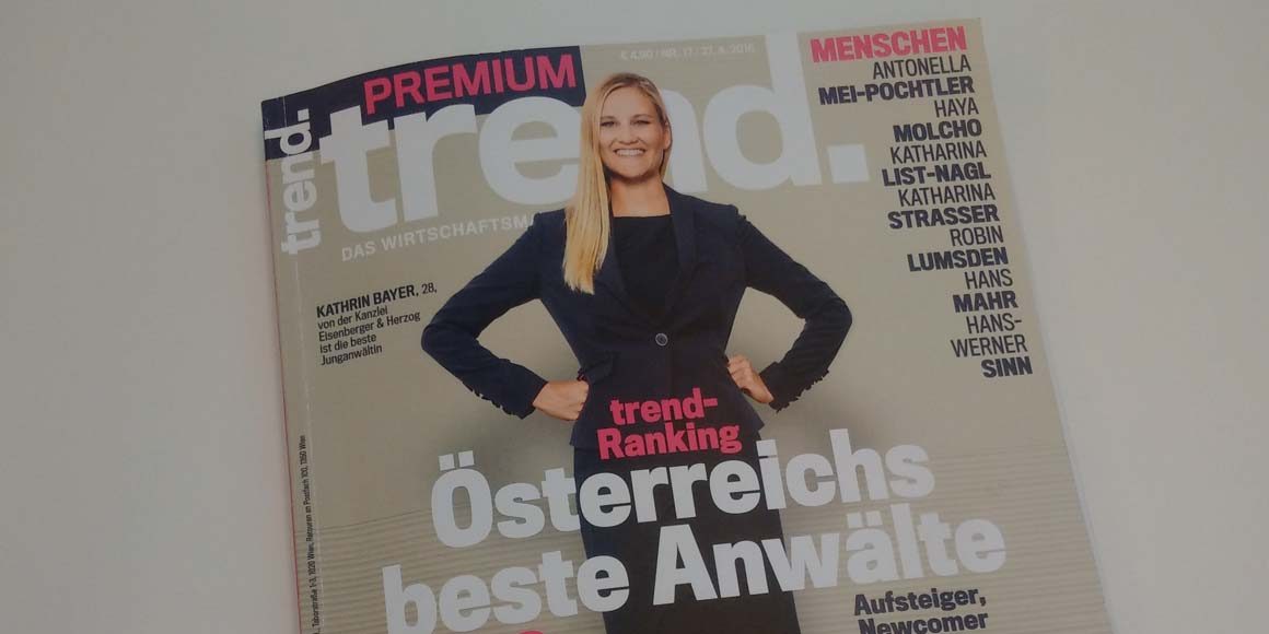 Wieder Top-Platzierung für CHG im Trend-Anwalts-Ranking