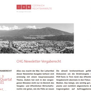 CHG-Newsletter Vergaberecht Nr. 3 erschienen — Kopie