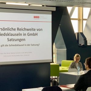 Veranstaltungsbericht: Schiedsverfahren im Gesellschaftsrecht